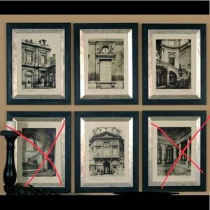 Set of 4 Uttermost Paris art scene prints